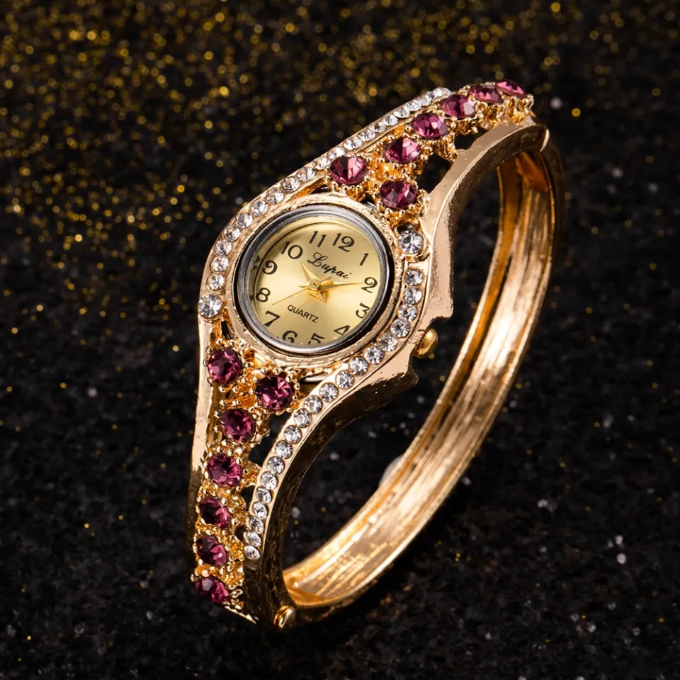 Luxury watch women automatic japan Ladies Watch With Rhinestone Watch For  Women With Diamonds Bracelet Wristwatch 18k gold bracelet with diamonds