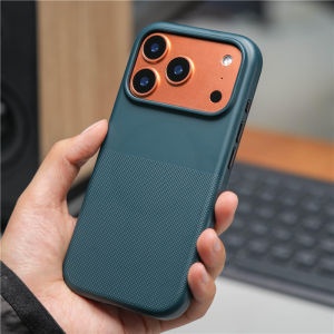 Luxury Geometric Dot Matrix for Magsafe Case for iPhone 17 17Pro Max Matte Cover With Touch Control Camera Button