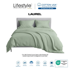 Bedsheet Set | 300 Thread Count USA Cotton Bedsheet Set | Laurel | 100% Cotton Lifestyle by Canadian