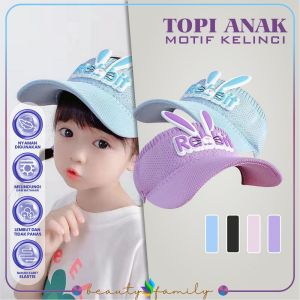 BF-P579 Topi Anak Rajut Visor Pantai Motif Kelinci Baseball Anti Uv / Topi Fashion Anak Rabbit Topi