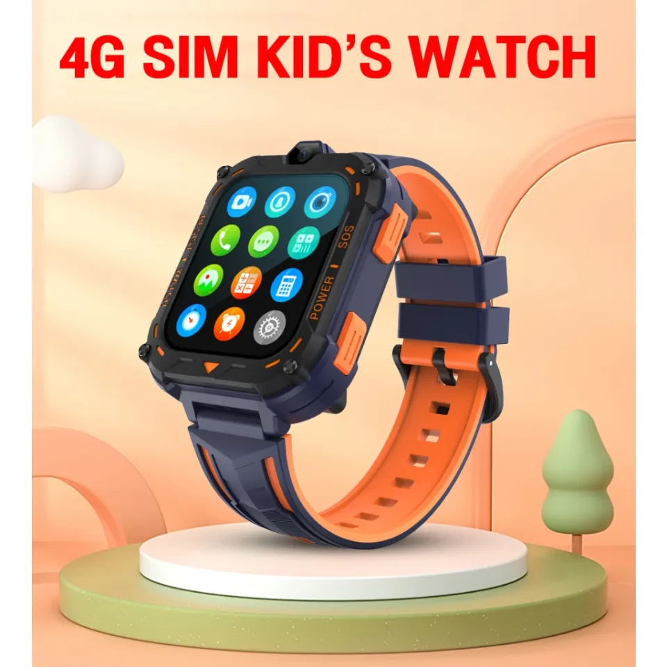Use 4G SIM card】4G NANO SIM KID SMART WATCH GPS Location Video