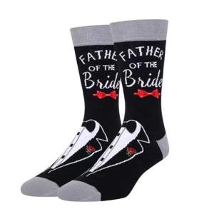 Wedding Socks for Father of the Grooms and Bride Novelty Dad Cotton Crew Socks Gift for Celebrations and Everyday Wear