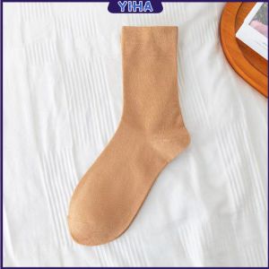 Yiha ถุงเท้าผ้าฝ้าย ใส่เล่นกีฬา  ผ้ายืดหยุ่น สบาย ระบายอากาศ Women socks
