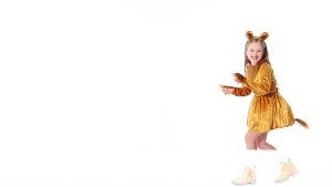 324Kid Children Girls Cartoon Animal Cute Lion Cosplay Stage Performance Tutu Skirt Dress Costume Roleplay Fancy Halloween Party