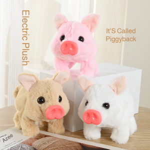 สัตว์เลี้ยงอิเล็กทรอนิกส์ เดิน เชือกลากหมู อยู่บ้าน นุ่มสบายต่อการสัมผัส เพิ่มปฏิสัมพันธ์