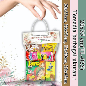 ISI 30 PCS COD TAS SNACK ULANG TAHUN 20x35TL25 - TAS HAMPERES HARI RAYA / IDUL FITRI / LEBARAN - TAS GOODIE BAG TAS PLASTIK TAS KADO / HADIAH PESTA TAS SOUVENIR