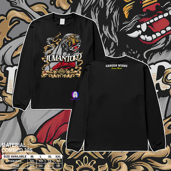Kaos Lengan Panjang Jumantoro Barongan GWSM Garuda Wisnu Satria Muda Baju Pakaian T Shirt Pria Wanita