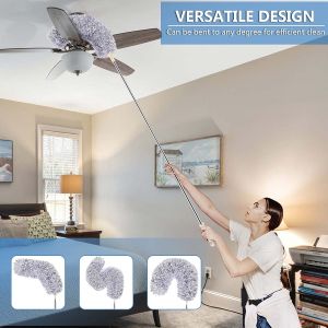 ( MY ACC ) Kemoceng Lap Microfiber Panjang Tarik Tekuk Teleskopik 28 Meter / 280 CM Stainless Steel