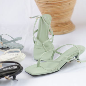 Yoshiko WK 302 Sandal Wanita Hak 3cm Tali Silang Elegan Nyaman Kekinian Formal dan Casual