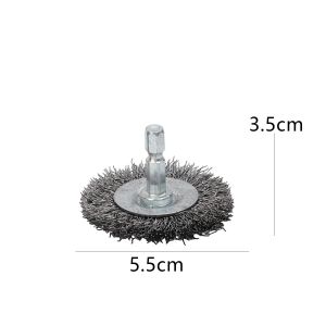 3 Styles Steel Wire Brush Disc Polishing Wheel Hex Shank Brushes Rotary Metal Polishing Cleaning Rust Corrosion Accessories