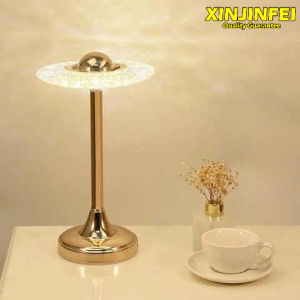 Luxury Crystal Desk Lamp Creative Nordic Dimming Color Table Light Villa Bedroom Bedhead Fixture
