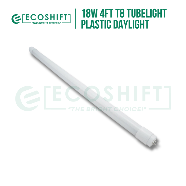 EcoShift Fluorescent T8 LED Tube Light 18W 4FT Plastic Type