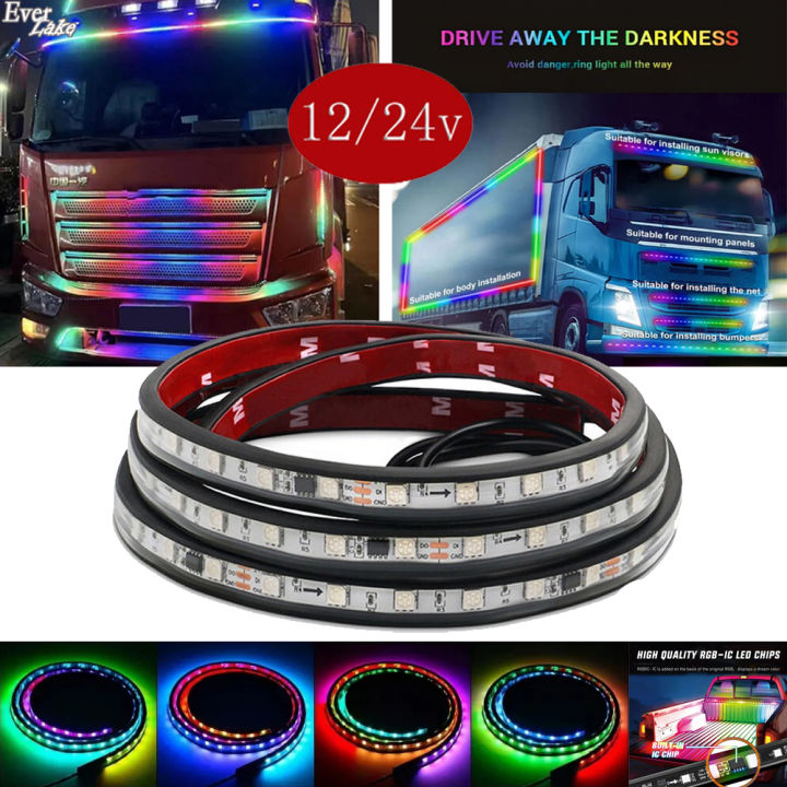 12V 24V xe tải có đèn LED dải đèn ánh sáng môi trường DRL phanh cảnh ...