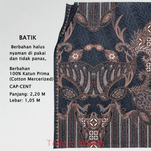 kain batik - Motif Batik unik Soganan Gradasi Modern (Abu-Abu)