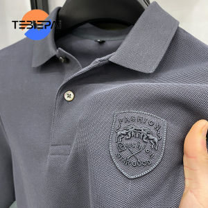 Tide Polo shirt mens short-sleeved new lapel t-shirt business casual high quality embroidery cotton breathable handsome mens clothing