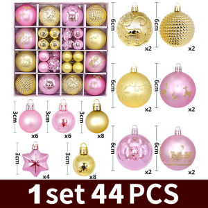 Christmas decoration DIY Christmas balls 44pcs set colorful balls Christmas tree decoration Christmas home decoration