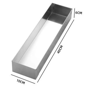 Tiramisu Removable Mold Stainless Steel Stand Box Cake Long Tray Cake Baking Mold Acuan Tiramisu 提拉米苏模具