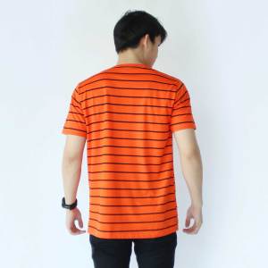 Kaospolos - Kaos stripe belang belang pria lengan pendek | kaos salur garis garis size M L XL