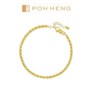 Poh Heng Jewellery 22K Beaded Bracelet in Yellow Gold [Price By Weight]