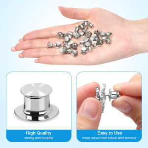 Hmeme 10pcs khóa pin trở lại Khóa Pin KEEPER Clasp kim loại Pin ủng hộ cho Trâm ve áo Pin khóa phụ kiện