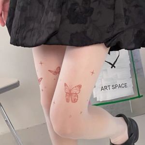 🧦KAK SHOPZ🧦ถุงน่องใหม่ๆ เลกกิ้งแฟชั่นลายผีเสื้อสีดำบางสไตล์โฟร์ซีซั่น สินค้าพร้อมส่ง