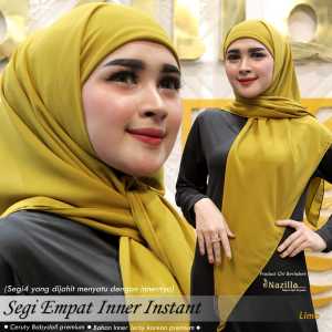 Hijab Segi Empat Iner Inner  - Jilbab Segiempat Tali Belakang Polos Bahan Ceruty Babydoll - Kerudung Instan Model Terbaru Termurah Terlaris