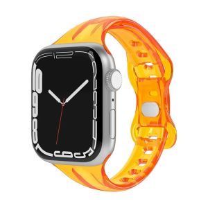For Apple Watch Band 41mm 40mm 38mm 45mm 44mm 42mm 49mm Women Girl Transparent Clear Slim Soft Silicone Strap For iWatch Series Ultra 9/8/7/6/SE/5/4/3