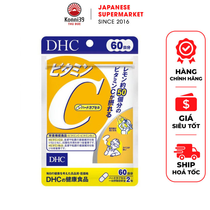 VIÊN BỔ SUNG VITAMIN C DHC NHẬT BẢN (GÓI DÙNG 60 NGÀY)