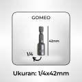 Mata Baut Drilling Reng Roofing 6 x 42 mm 1/4 x 42mm Mata Drill Drilling Pendek Reng Spandek Galvalum Magnetik Socket. 