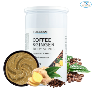 1kg thaicream coffee & ginger body scrub ไทยครีม สครับขัดผิว กาแฟ ขิง ครีมขัดผิว ครีมขิง  สปาขัดผิว thai cream tc