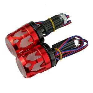 Weatherproof Motorcycle Grips LED Plug High Brightness Lighting Universal Scooters Bikes Enhanced Safety Design