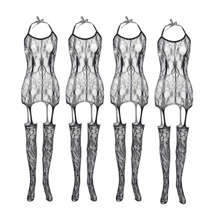4pcs Underwear Stockings Braces Suit Special Sexy Elegant