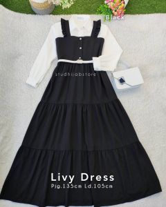 Gamis terbaru 2021 termurah / LIVY DRESS / Gamis remaja dewasa kekinian korean style / BUSUI FRIENDLY