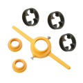 KOVEX 6 PCS Tap And Die Set Pipe Threader Kit With 1/2", 3/4" And 1" Dies, Wrench, Smooth Surface Water Die Pipe COD. 