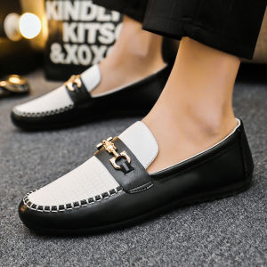 SENSI PIC# High Quality Leather Loafers Shoes Breathable Mens Business Shoes Korean Non-slip Casual Shoes