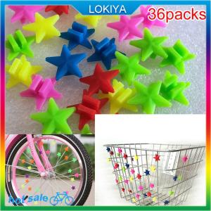 LOKIYA ล้อจักรยาน36ชิ้นซี่ล้อพลาสติกอุปกรณ์ตกแต่งจักรยาน