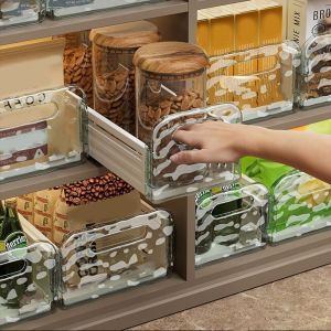 ZG285 จุได้มาก กล่องเก็บของขยายได้สำหรับตู้ พลาสติกทำจากพลาสติก ปรับได้ปรับได้ กล่องเก็บเครื่องดื่มขนม อุปกรณ์อเนกประสงค์ ประหยัดพื้นที่มาก ตัวจัดระเบียบลิ้นชักตู้ สำหรับบ้าน