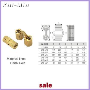 Kui-Min Copper Brass Furniture Hinges 8-24mm Cylindrical Hidden Cabinet Concealed Invisible Door Hinges For Hardware Gift Box
