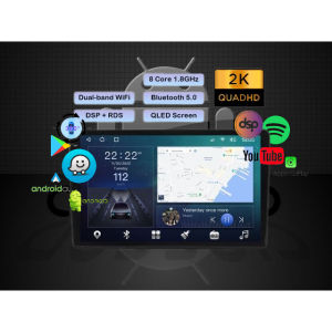 2K Screen Android Player (4+64GB) 8 Core DSP GPS Universal Car Android Player Radio Bluetooth Player Wifi Video Player