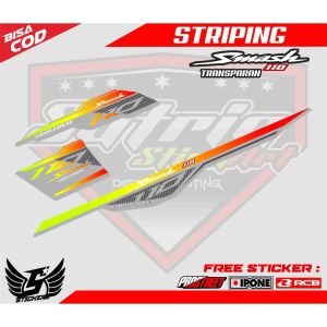 Striping Transparan Smash 110 Old Varian Warna - Stiker Semifull Smash 110 Titan Old Desain Simple - SSMSH-UV - GSI