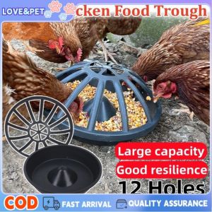 Poultry Feeder Drinker Trough Large Capacity No Mess Farm Coop Durable Chicken Duck Goose Pigeon