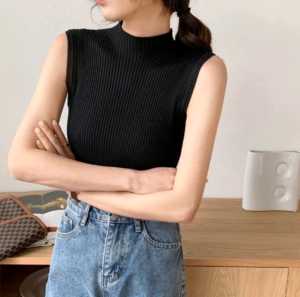 TURTLENECK TANKTOP WANITA BLOUSE KOREAN STYLE WANITA