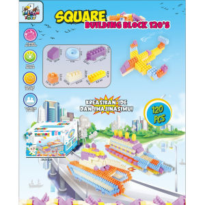 Mainan Edukasi Anak Balok Susun 120 Pcs DIY Building Block Bricks Puzzle Blok Jumbo Bongkar