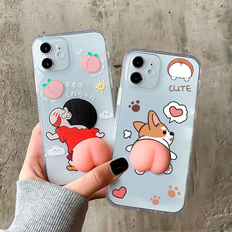 3D Cartoon Butt Squishy Phone Case for Realme 9 Pro Plus 8 9i 7i 6i 6