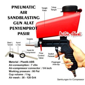 Pneumatic Air Compressor Sandblasting Gun Alat Penyemprot Pasir