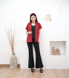 YohenShop Blazer Wanita Lengan Pendek / Blazer Cewek / Blazer Casual / Blazer Momo