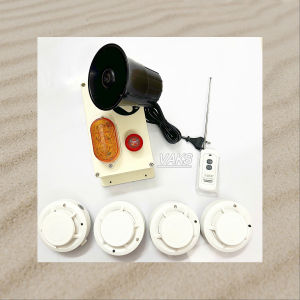 Trọn bộ chuông cảm biến khói + kèm 10 cảm biến khói thông minh nhà ở -MR8