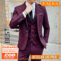 3 In 1 Set Jas Pria Tuxedo Pria Setelan Jas Pria Formal. 