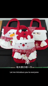 Bền dệt kim Túi quà giáng sinh tiệc tùng lễ hội cung cấp Túi quà giáng sinh với lễ hội phim hoạt hình minh họa