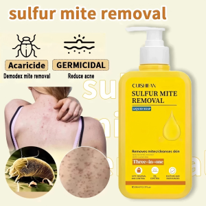Anti-Mite Acne And Antibacterial Body Wash，Soothing Body Gel Deeply Moisturizes Reduces Mite Infestation Suitable For All Skin Types. Mite-Removing Deodorizing And Acne-Fighting Body Wash. 250ml
